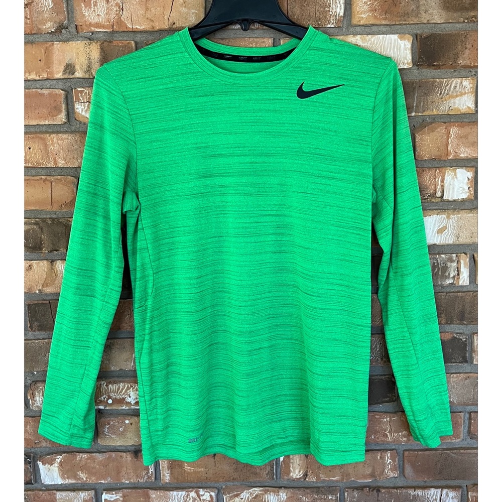 Nike Dri-FIT Velocity Long Sleeve Training Shirt Green Men’s Medium